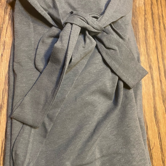 NWT Grey State Womens Rachel Dress Drk Sage Mesh Crew Neck, Short Sleeve Belted - Picture 7 of 9